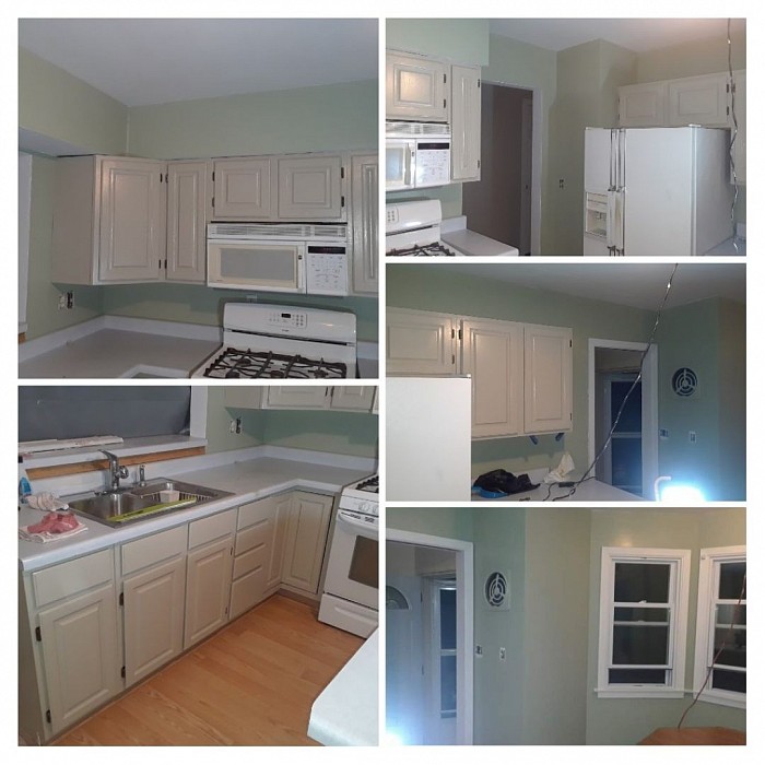 Cabinets, walls and trim